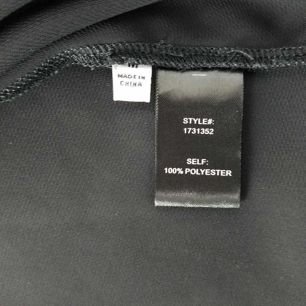 Charisma Shirt Womens Medium Black Top Sheer Sleeveless V Neck Strappy Back - Picture 7 of 9